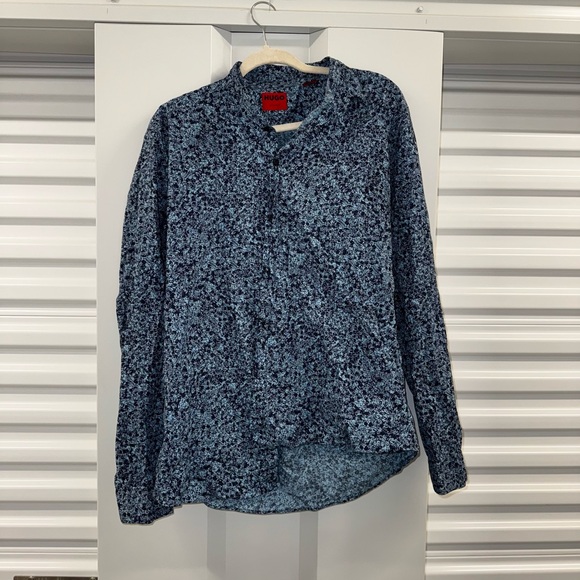 HUGO Other - Hugo  Blue Patterned dress shirt Shirt